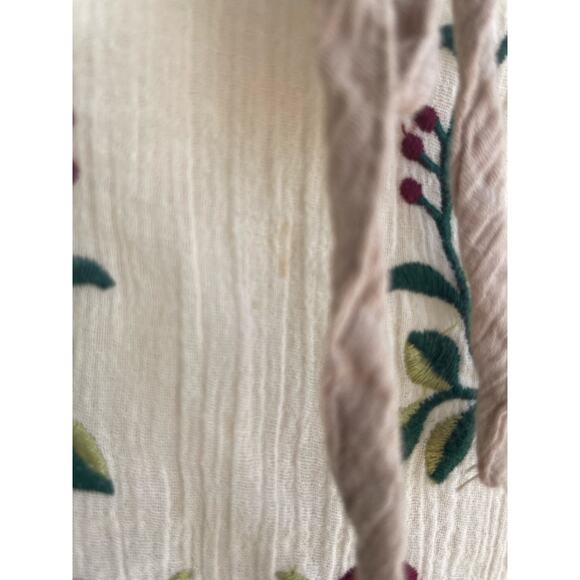 Anthropologie Love-Stitch BOHO embroidered top  MED 100% Cotton - Picture 5 of 7